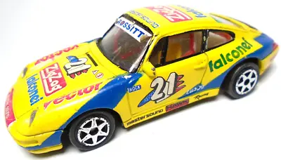 Vintage #21 Yellow Zig Zag Vector Falconi Team Europe 3  Diecast Race Car W Blue • $29.99