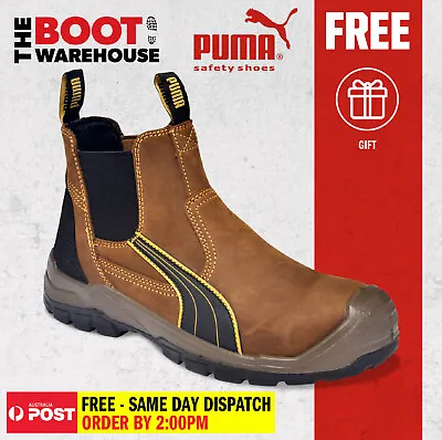 $155.95 • Buy Puma Work Boots 630267 Tanami Brown, Composite Safety, Elastic Sided, Metal Free