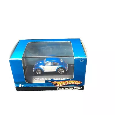 1/87 HOT WHEELS HO SCALe IN BOX VW VOLKSWAGEN BEETLE Blue White • $13