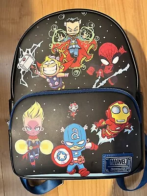 Loungefly Backpack Marvel Large Damaged Black Spiderman Marvel Iron Man • £35