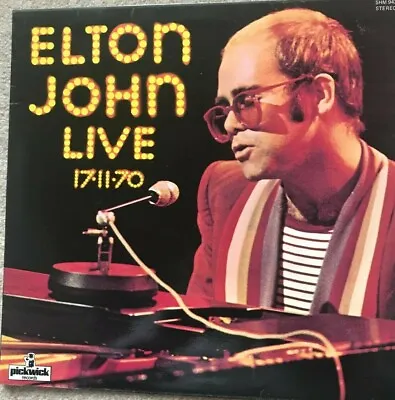 £4 • Buy ELTON JOHN - Elton John Live 17-11-70 (Pickwick) 1977 UK LP Album Vinyl