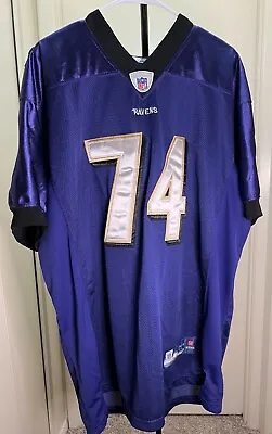 Reebok Jersey Baltimore Ravens Purple Michael Oher #74 Size 50 Stitched Used • $29.99