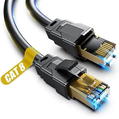 Cat 8 Ethernet Cable 1.5Ft Heavy Duty High Speed Internet Network Cable • $7.01