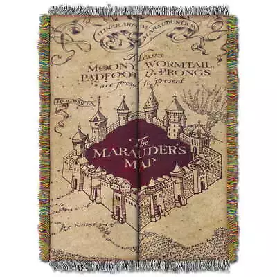Marauders Map Woven Tapestry Throw Blanket • $26.99