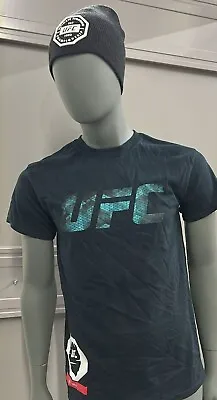 Official UFC Core T-Shirt Mens Black Blue Logo Snake Small • £12.74