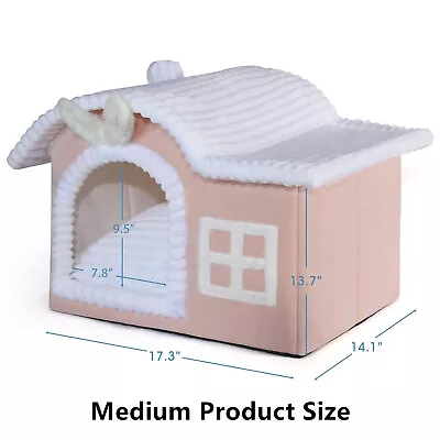 Cat House Warm Plush Pet Cat Puppy Dog Bed Cushion For Small Dogs Sleep Kennel • $25.59