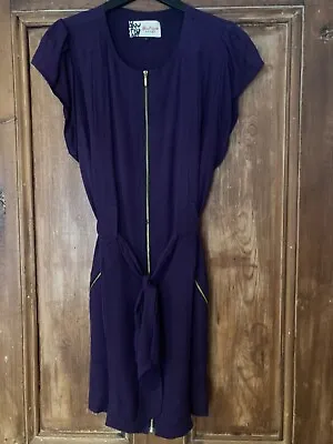 Boutique By Jaeger Purple Zip Dress - Size 8 • £9