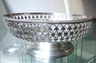 Sheffield Silver Plated Fruit Bowl/footedcomport-walker And Hall-large • £35