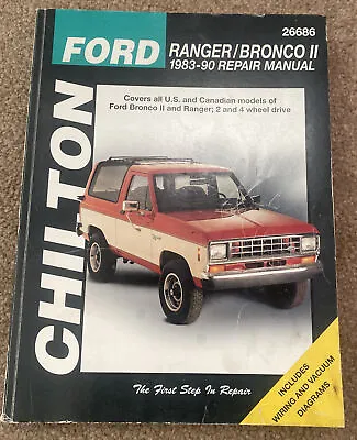 Chilton Ford Ranger/Bronco II 1983-90 Repair Manual 26686 • $15