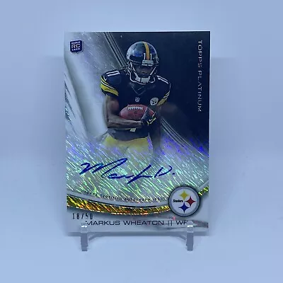 2013 Topps Platinum Markus Wheaton Frost Prism Refractor 18/50 A-MW Rookie Auto • $4.99