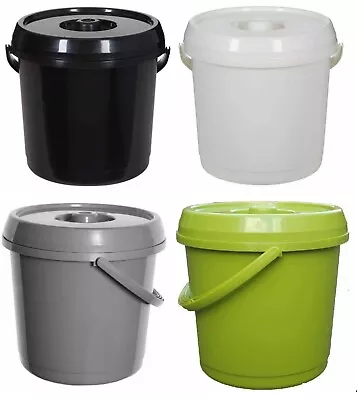 £8.60 • Buy 14 Litre Nappy Bucket Storage Plastic Lid With Handle Kids Bin Strong Quality