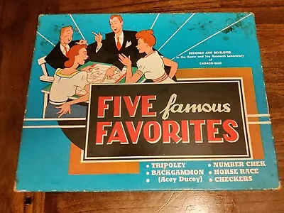 VINTAGE Cadaco Five Famous Favorites Baord Games • £6.75