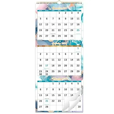 2022 Wall Calendar - 3 Month Calendar Display Folded In A Month 11  X 26  Ver... • $12.75