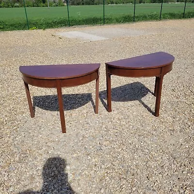 Pair Of Hall Console Tables Semi Circle Half Moon Curved - Custom Made • £50