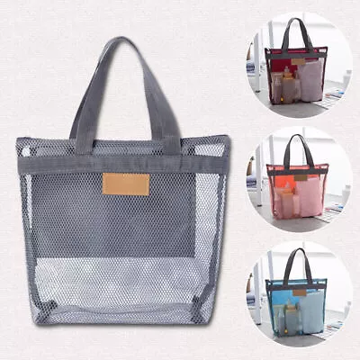 Portable Mesh Shower Caddy Organizer Storage Basket Travel Bath Gym Tote Bag UK • £3.39