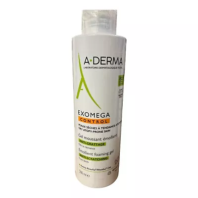 A-Derma Exomega Control Emollient Foaming Gel 500ml Shower Bath Atopy Prone Skin • £21.40