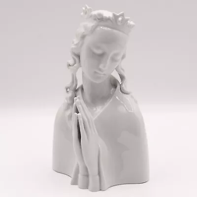 Austrian Ida Schwetz-Lehmann Sculpture For Augarten Wien Blanc De Chine Madonna • $187.49