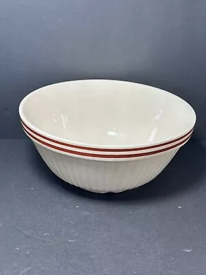 Rare T.G. Green Ltd.Church Gresley Made In England Cream Bowl W/ Red Stripes • $99.99