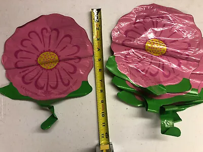 NOS Mylar Helium Balloon Lot Of 7 Pink Flower 9  Qualatex • $4.99