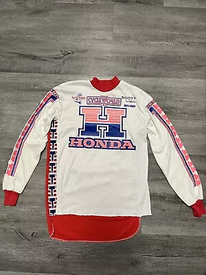 Vintage  Honda Motocross Shirt Men Size Small Red/White • $33.99