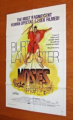 MOSES THE LAWGIVER  Burt Lancaster - Anthony Quayle - 1976 One Sheet • $2.40