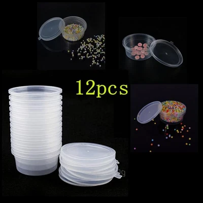 $13.69 • Buy 12 Pc Slime Storage Containers Foam Ball Storage Cups Containers With Lids❤️