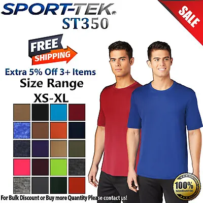 Sport-Tek ST350 Mens Short Sleeve Dri-Fit PosiCharge Gym Workout T-Shirt • $13.28