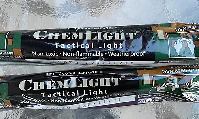 2X Chemlight Tactical Lightsticks 6” NEW • $8.99