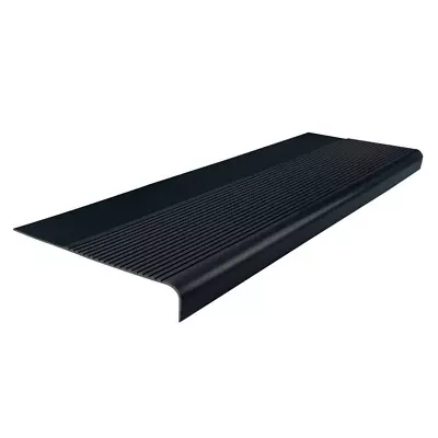 Light Duty Ribbed Design Black 12-1/4 In. X 48 In. Rubber Stair Tread • $39.99