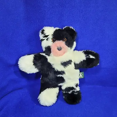 Authentic Vermont Teddy Bear Company Black White Flat Teddy Bear  Plush 13  USA • $19.99