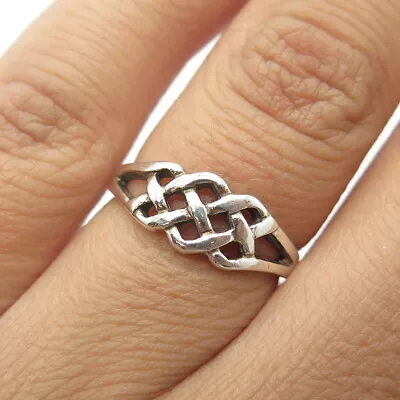 925 Sterling Silver Vintage Celtic Love Knot Ring Size 5.75 • $22.95