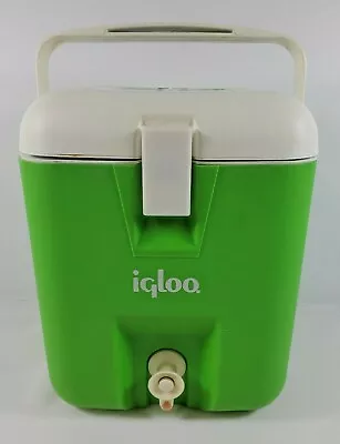 Vintage 1-Gallon Cube Igloo Water Cooler Lime Green Beverage Jug Excellent  • $17.95