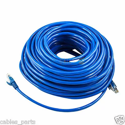 100' FT Feet CAT6 CAT 6 RJ45 Ethernet Network LAN Patch Cable Cord 30M Blue New • $12.59