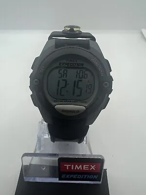 Timex T40941 Men's Expedition Chrono Digital Grey Resin Compass Strap Watch • $32