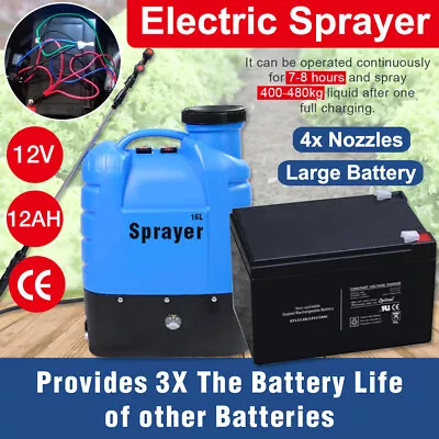 Electric Backpack Weed Sprayer Rechargeable Battery Farm Garden Pump Spray Gun • $75.89