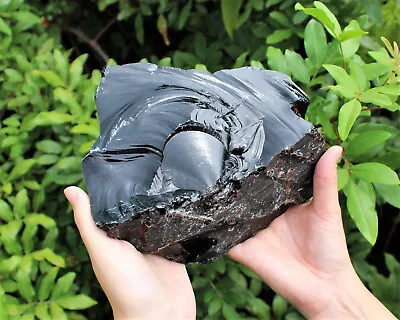 MASSIVE Rough Natural Black Obsidian Chunks - Huge Raw Black Obsidian Crystals • $11.95