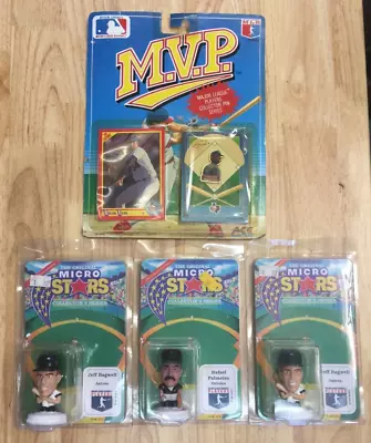 Lot Of 4 - Mlb Memorobilia Cards And Figures - Micro Stars & M.v.p Cards • $16.99