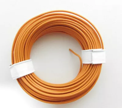 10 M Stranded Wire/Cable Orange E.g. For Märklin Gauge H0 Railway Or N Tt Etc • $3.63