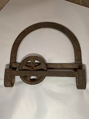 Antique Old Horseshoe U Shaped Cast Iron Barn Door Roller Hanger USA • $35.99