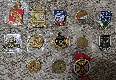 Lot Of 13 Challenge Coins / Medals Military 101st Airborne And More • $54