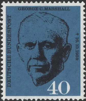 GERMANY STAMP 1960 Cv:£4.50 Death Anniversary Of General George Marshall MNH XF • £0.57