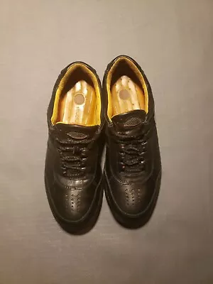 $15.93 • Buy Clarks Unstructured Lace Up Leather & Suede Black Walking Shoes Womens Sz 7.5   