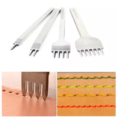 Leather Craft Tool Hole Punches 1+2+4+6 Prong Lacing Stitching Punch Craft Kits  • $12.89