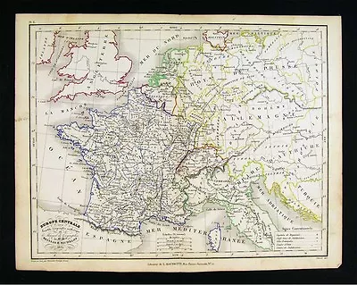 1835 Charle Map X 2 Central Europe France Germany Switzerland Holland Belgium • $11.99