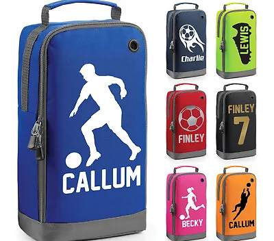 Personalised Football Boot Bag Customised Kids School PE Sports Gym Shoe Kit • £11.25