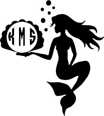 Monogram Mermaid Can Do In Any Color  Leave Me Your Initials Sticker • $4.95