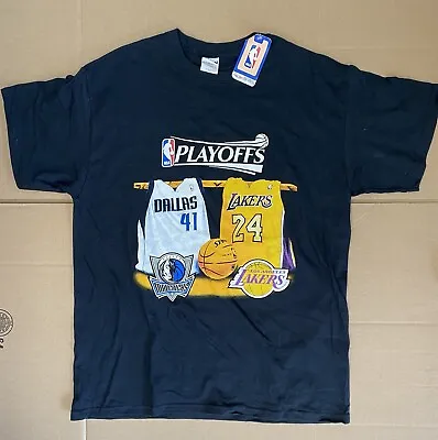 2011 NBA Finals Official Gildan Shirt Lakers Mavericks Kobe Dirk L Large New • $0.99