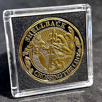 Shellback United States Navy Marine Corps USN USMC Challenge Coin BRONZE W CASE • $8.98