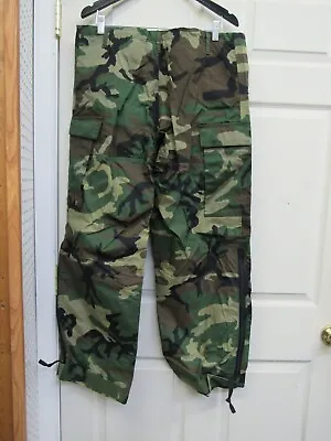 USGI Goretex Trousers Pants Gen 2 Woodland Camo Cargo Pockets Medium Regular  • $84.95