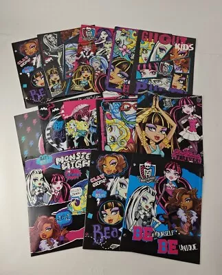 Monster High Portfolio Folder - 2 Pocket - 3 Ring Binder Holes Lot Of 13 • $24.99